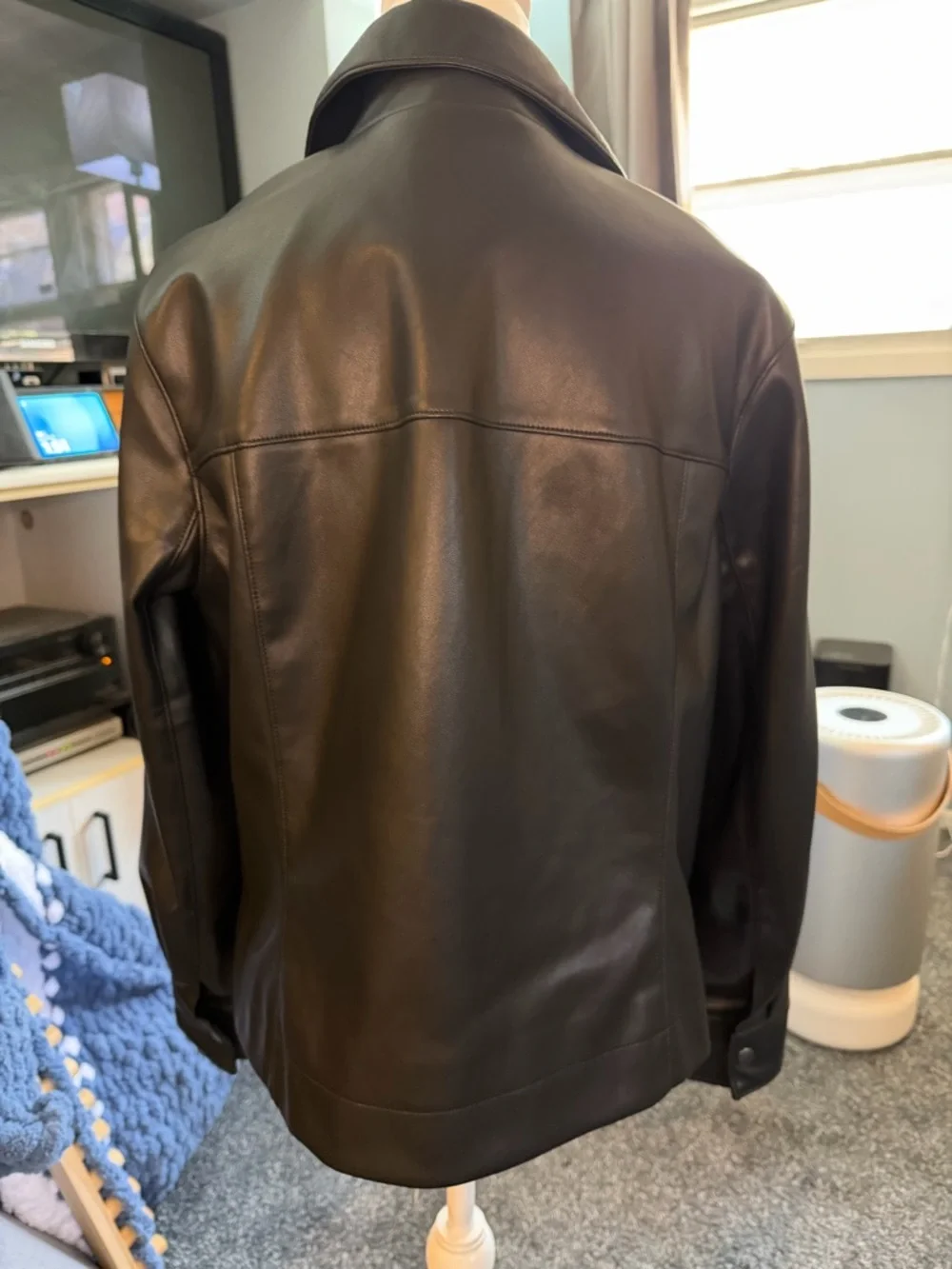 NWT Banana Republic Vegan Leather Jacket, Large - Picture 2 of 4